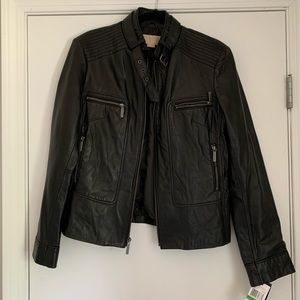 Michael Kors black leather jacket - never worn